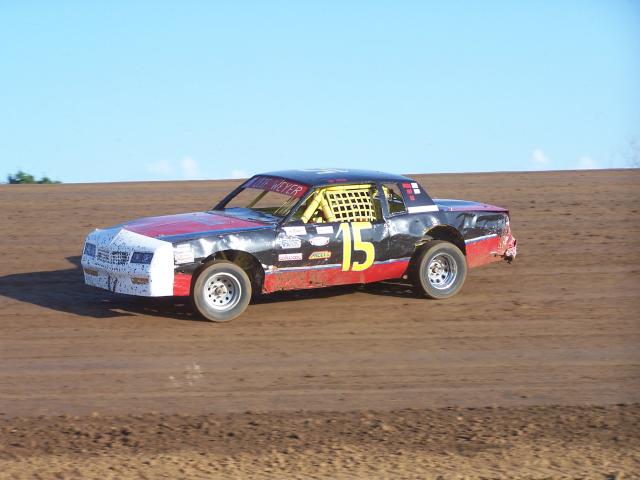 Leif Weyer currently leads the USRA Stock Car points standings at Thunderhill Speedway. (Photo credit: MidwestDirt.com)